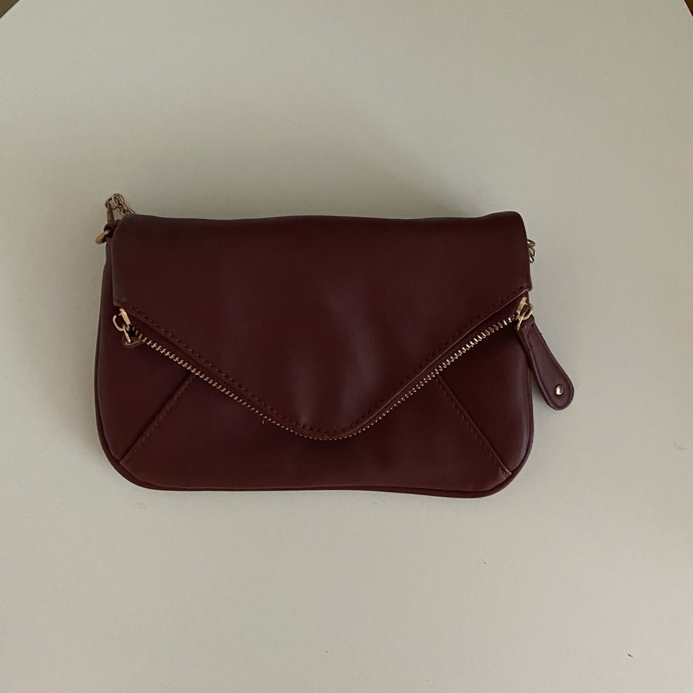 Maroon small crossbody purse